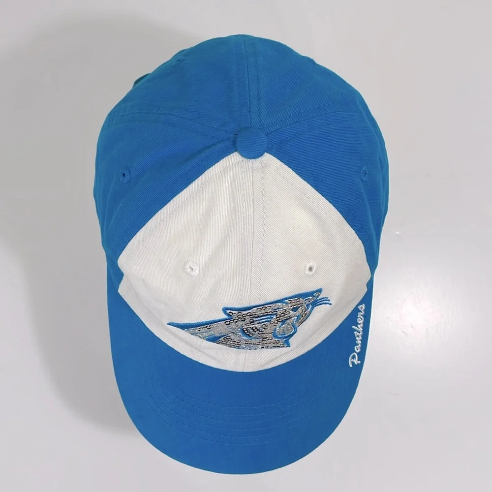 NFL Team Apparel one size adjustable Carolina Panthers‎ sequin baseball hat.